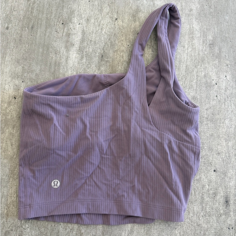 lululemon athletica Purple ribbed Crop Top